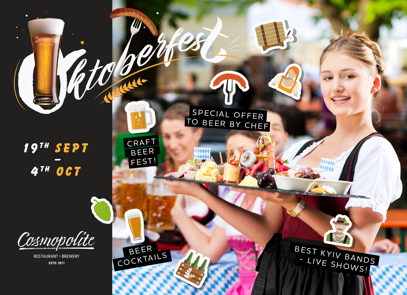 Oktoberfest-2020 at Cosmopolite: 2 weeks of beer holiday!