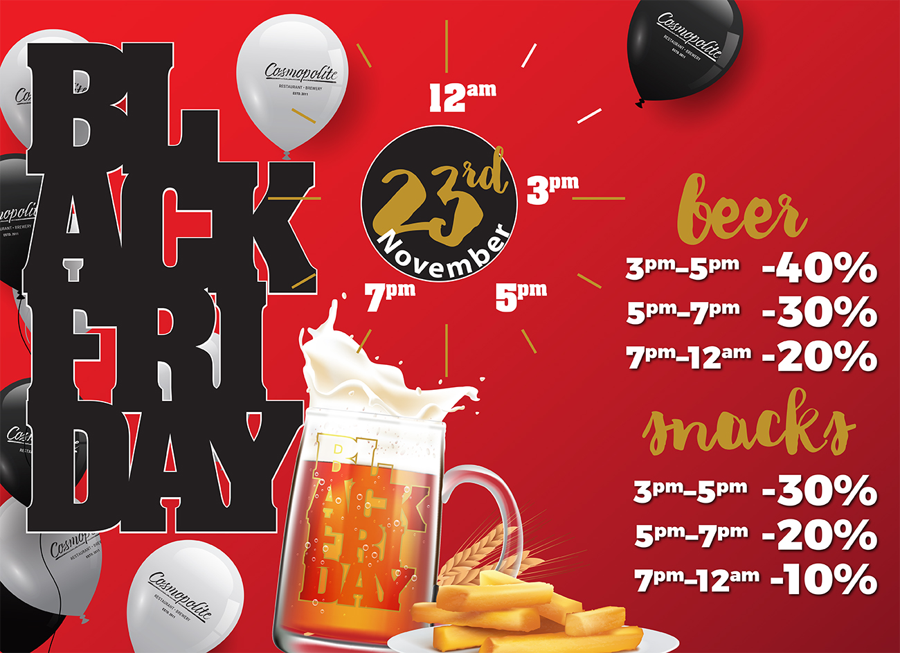 Black Friday. Run to Cosmopolite! 