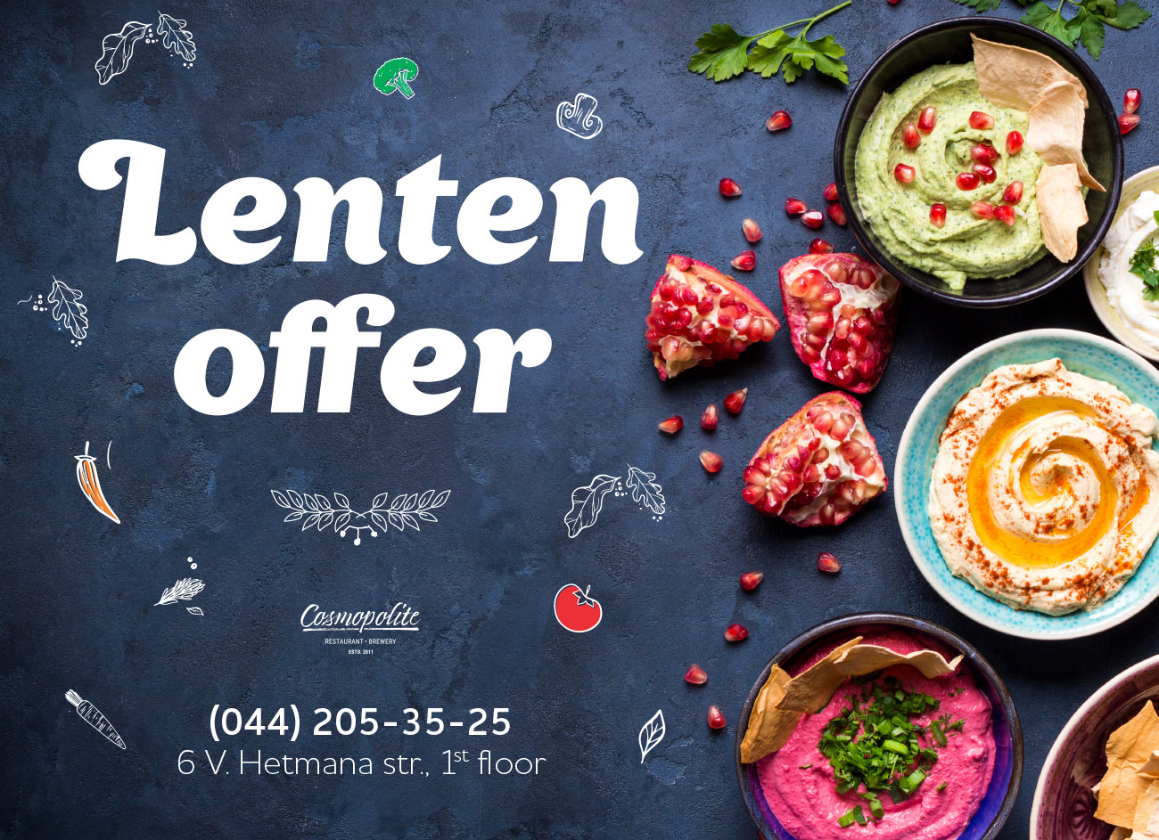 Cosmopolite offers lenten menu