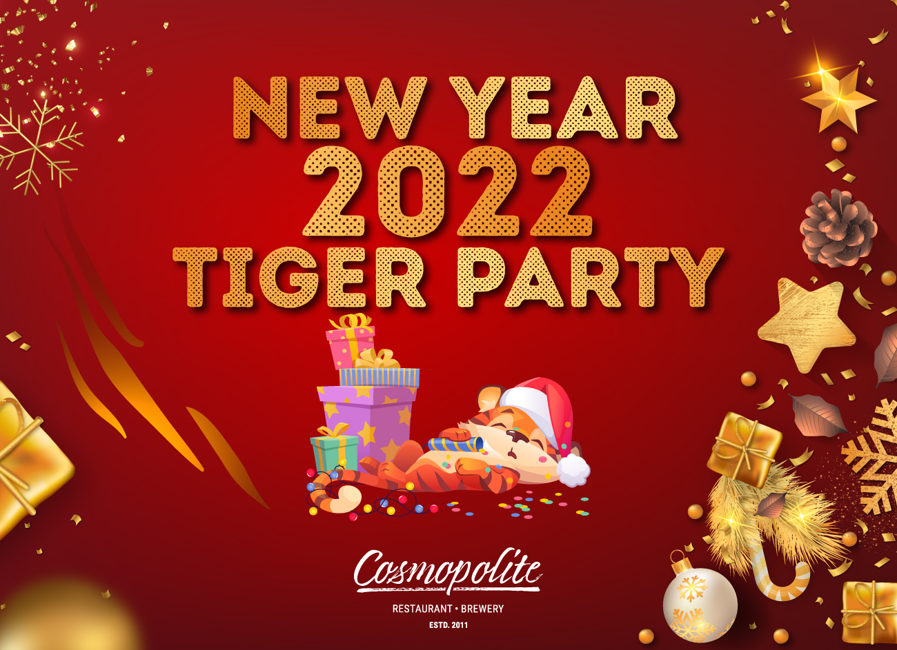 New Year Tiger Party 2022: Ресторан-пивоварня Cosmopolite