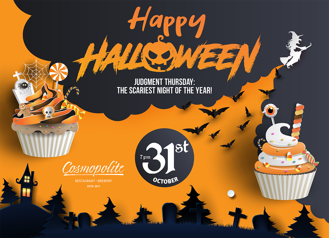 Halloween'2019 Party at Cosmopolite restaurant-brewery!