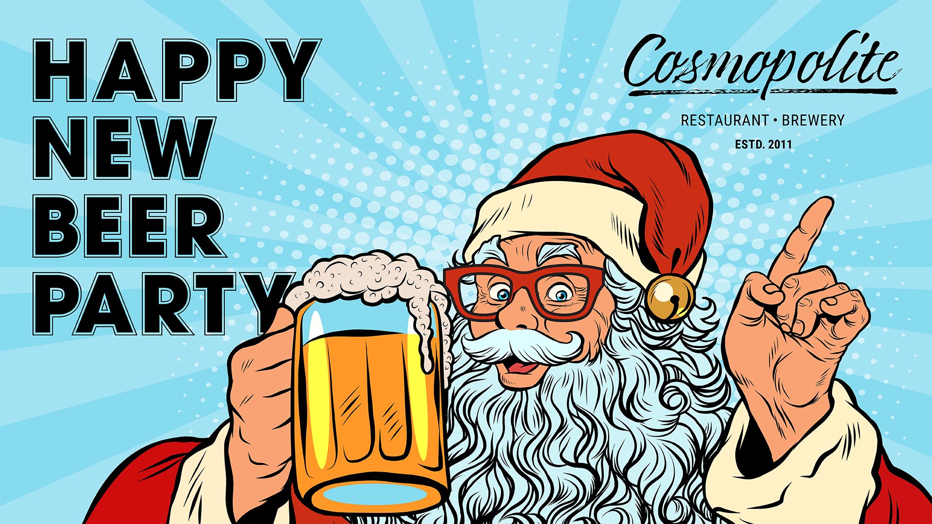 New Year’s eve at Cosmopolite restaurant-brewery