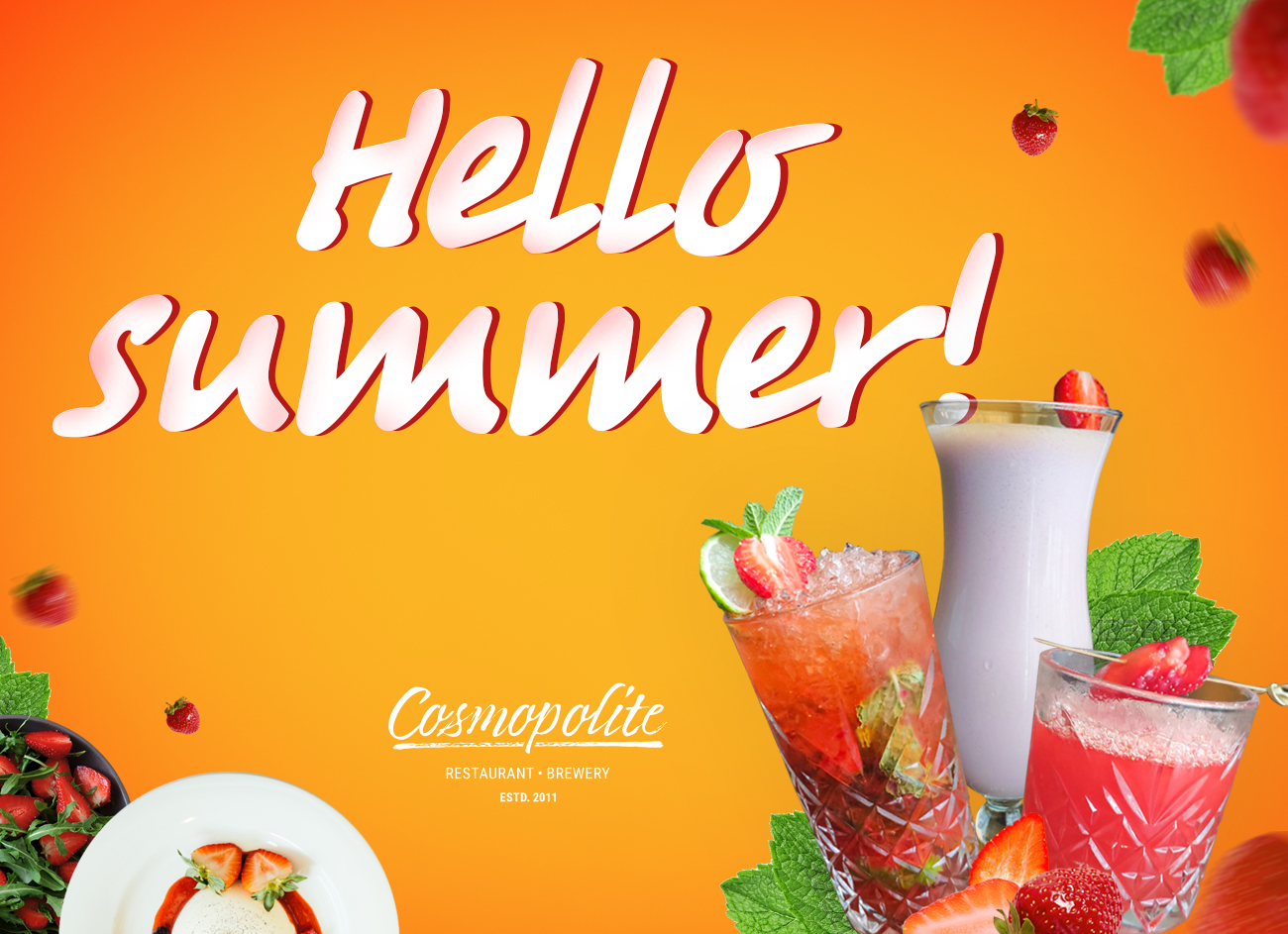 Hello summer! New strawberry offer at Cosmopolite!
