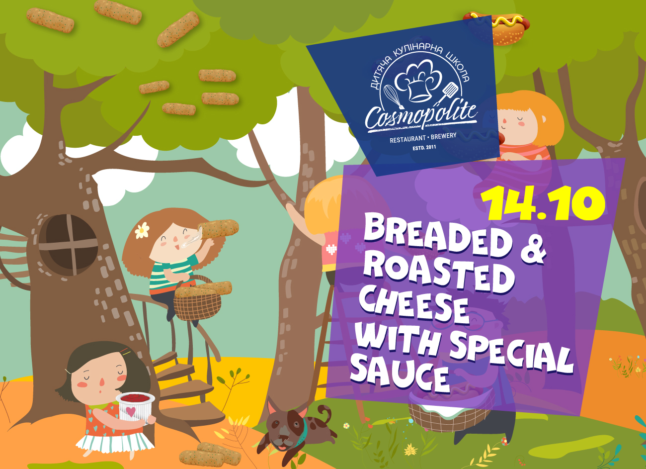 Kids’ culinary school: roasted cheese with special sauce