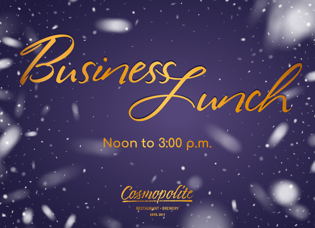 All-new lunch at Cosmopolite: check & enjoy!