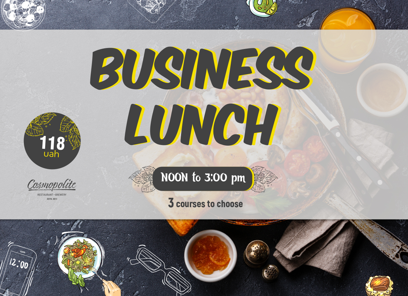 Renewed lunch at Cosmopolite restaurant