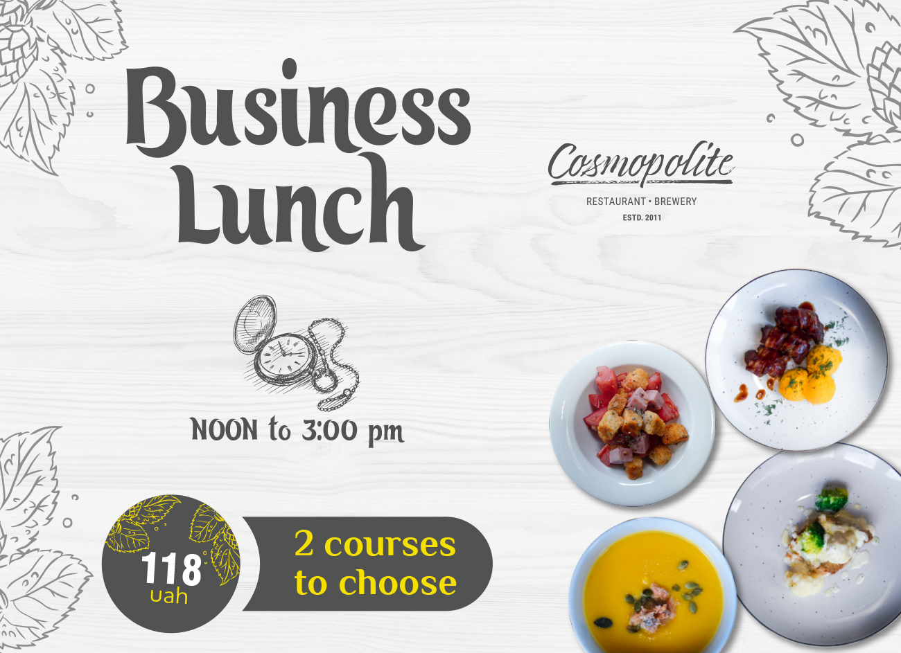 Renewed lunch at Cosmopolite restaurant