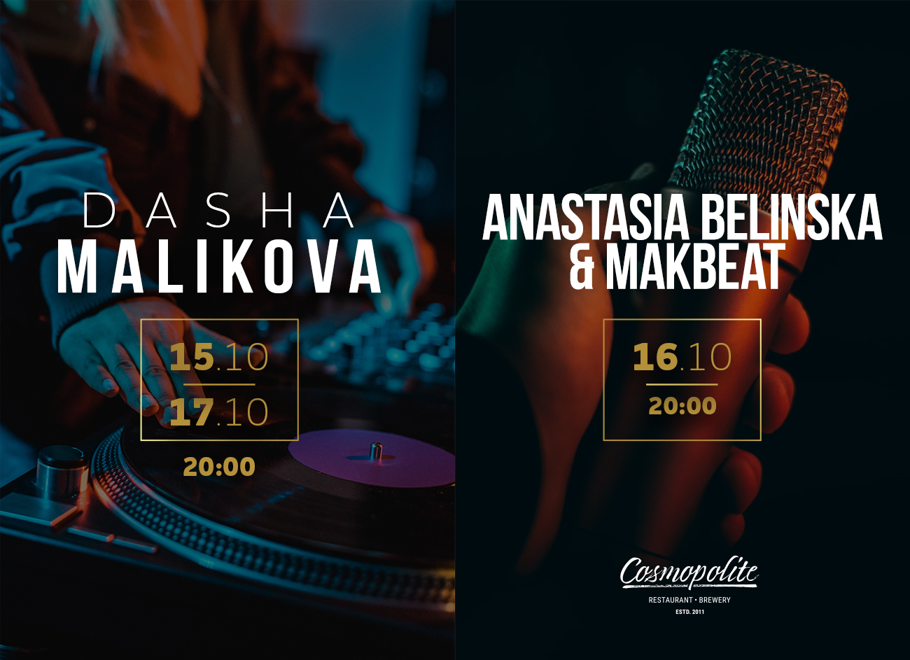 Live music for you at Cosmopolite!