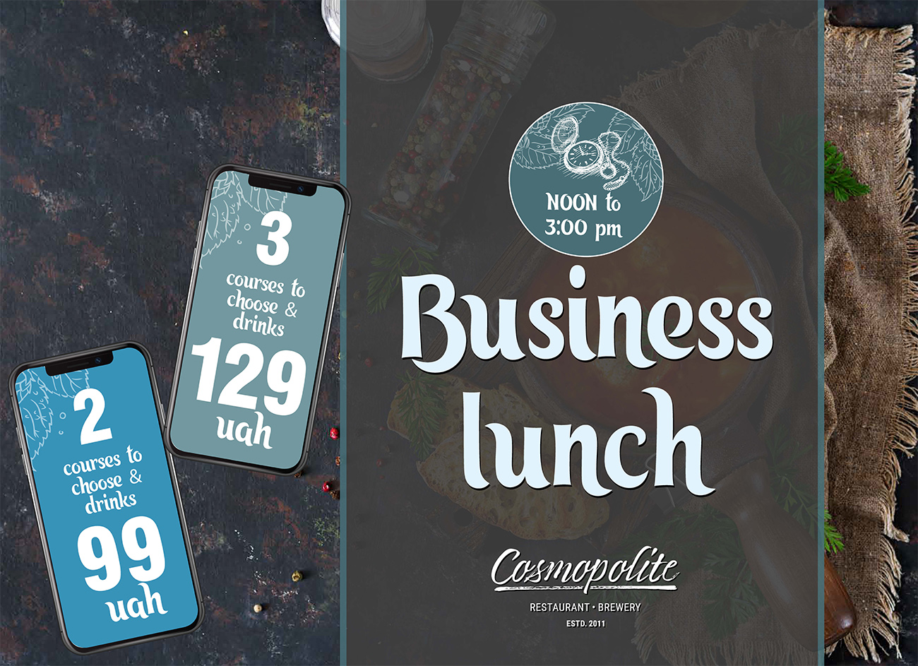 Renewed lunches at Cosmopolite.