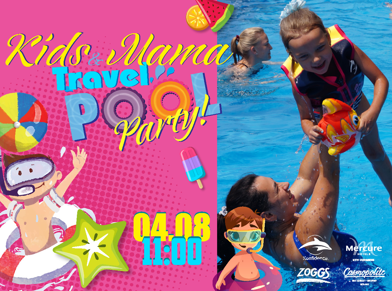 Kids & TravelMama Pool party at our summer terrace