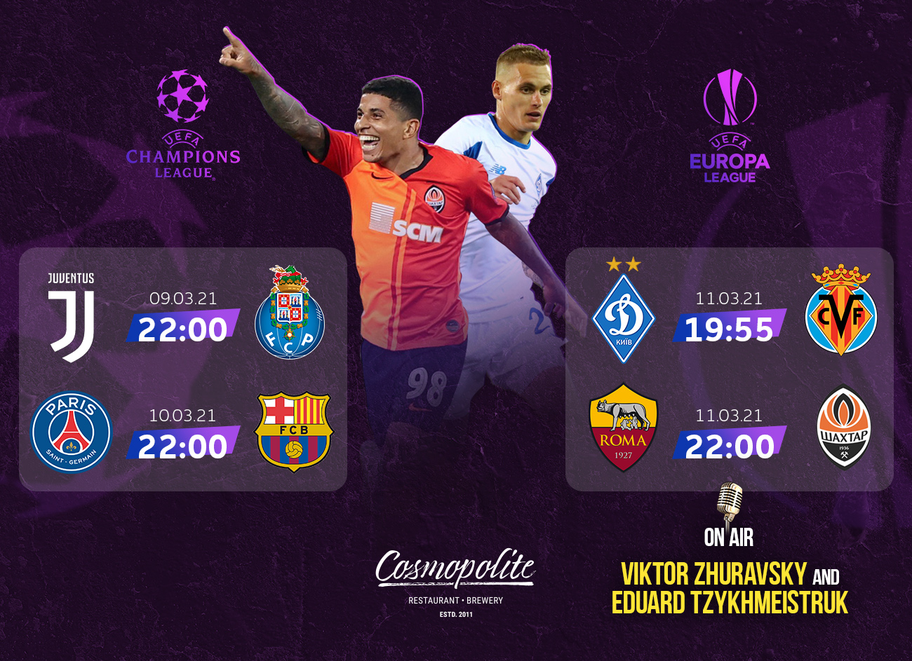 Euro Cups are back to Cosmopolite! Super matches & Live broadcast!
