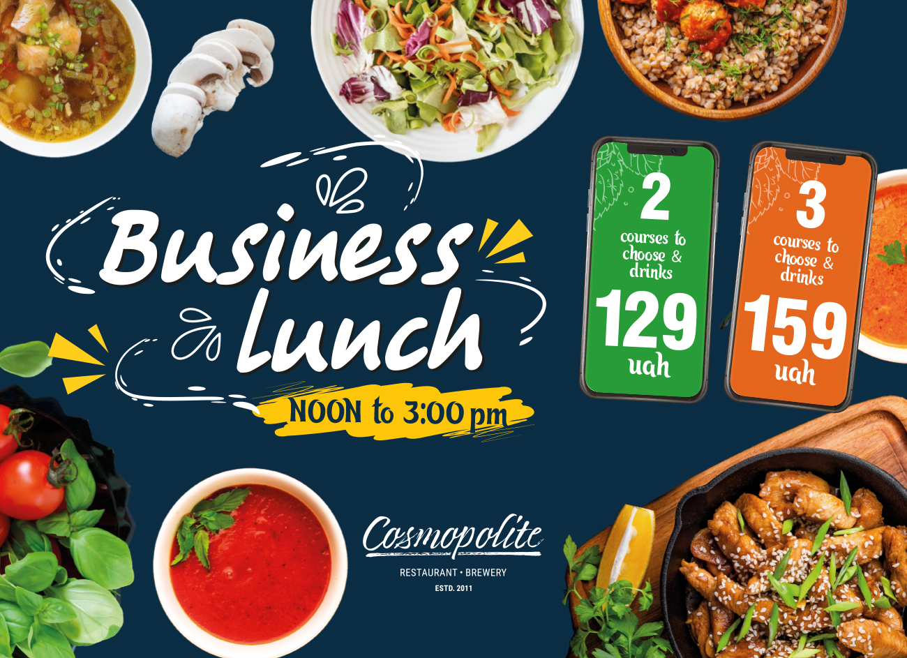 Try all-new lunch at Cosmopolite!