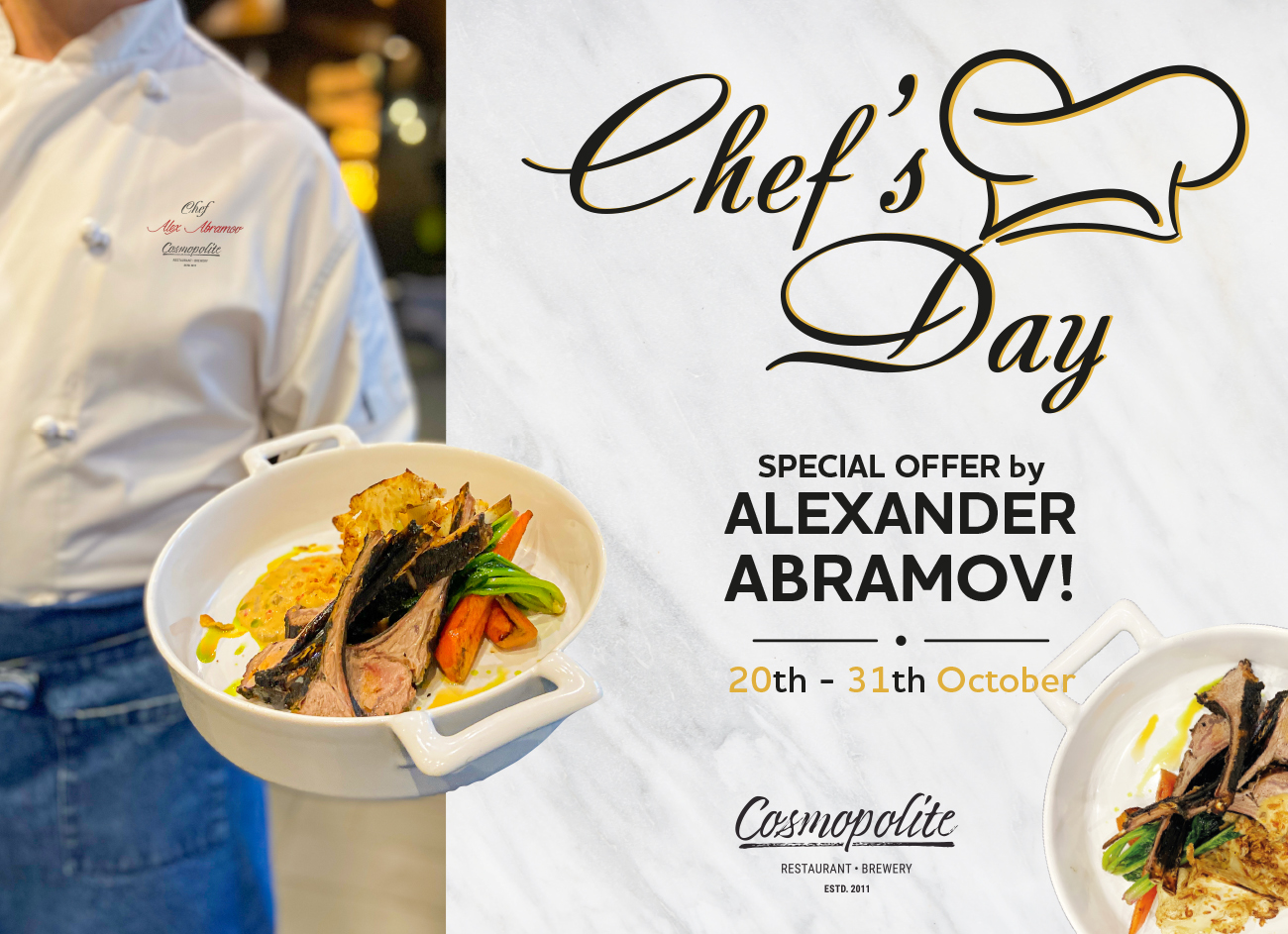 Chef's Day: celebrate at Cosmopolite!