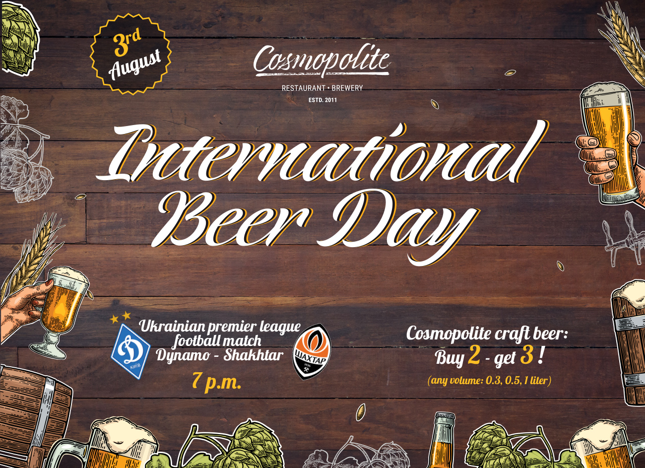 International Beer Day at Cosmopolite restaurant-brewery