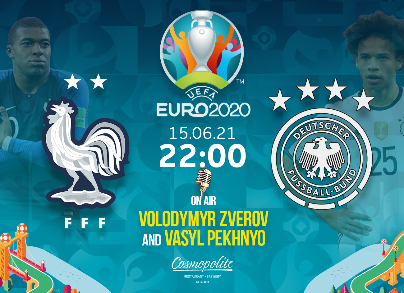 France - Germany: Euro 2020 match at Cosmopolite!