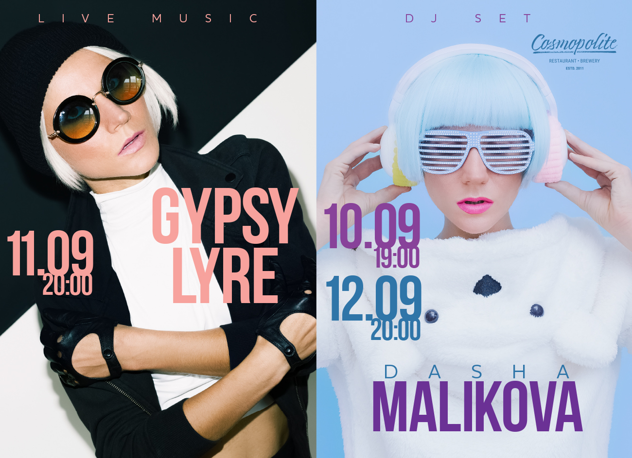 Cosmopolite rhythms - live shows!