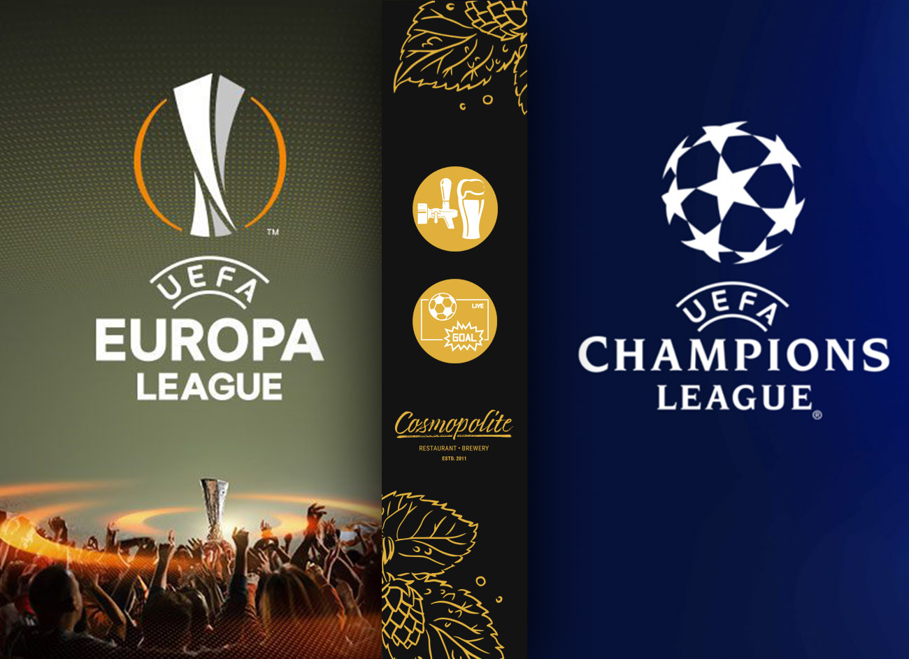 Время футбола в ресторане Cosmopolite